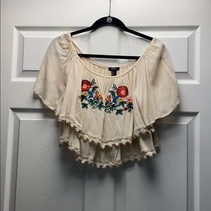 Floral off shoulder blouse